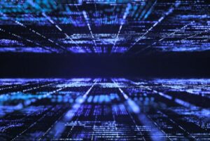 Visualización digital de datos que representa los espacios de datos y su papel en la economía del dato en Europa