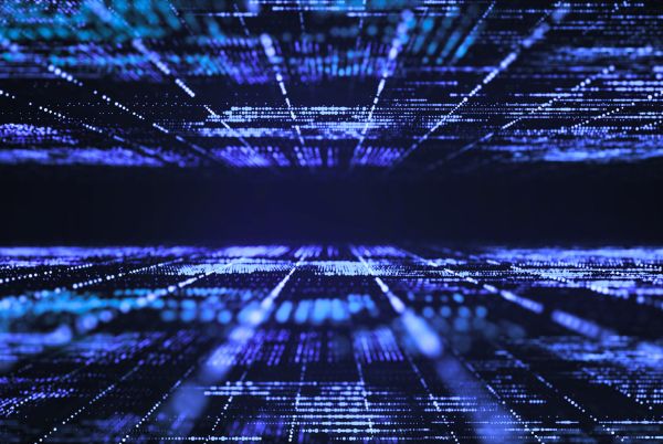 Visualización digital de datos que representa los espacios de datos y su papel en la economía del dato en Europa