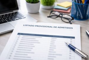 Listado provisional de admitidos TAI 2026